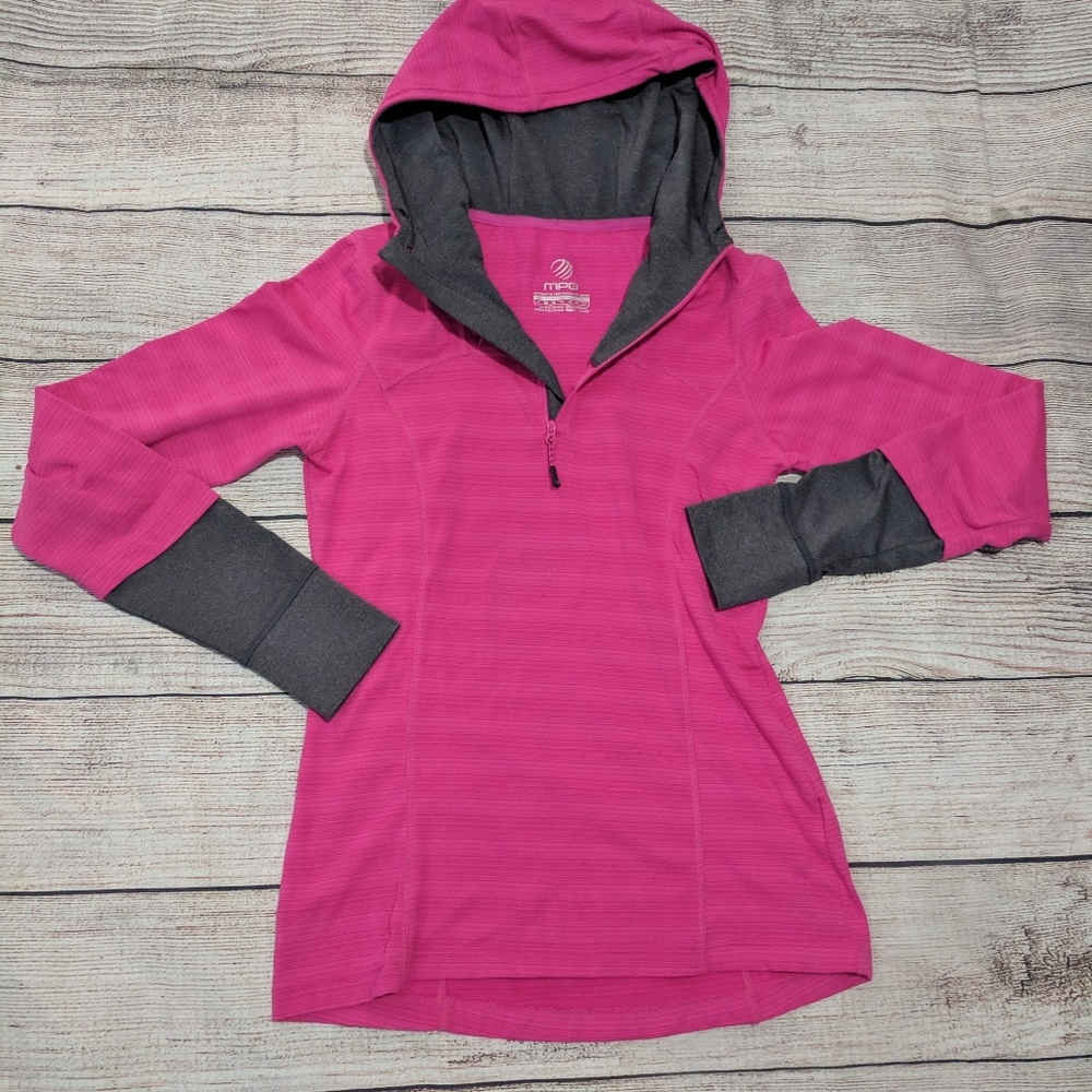 MPG Pink Grey Workout Hoodie
